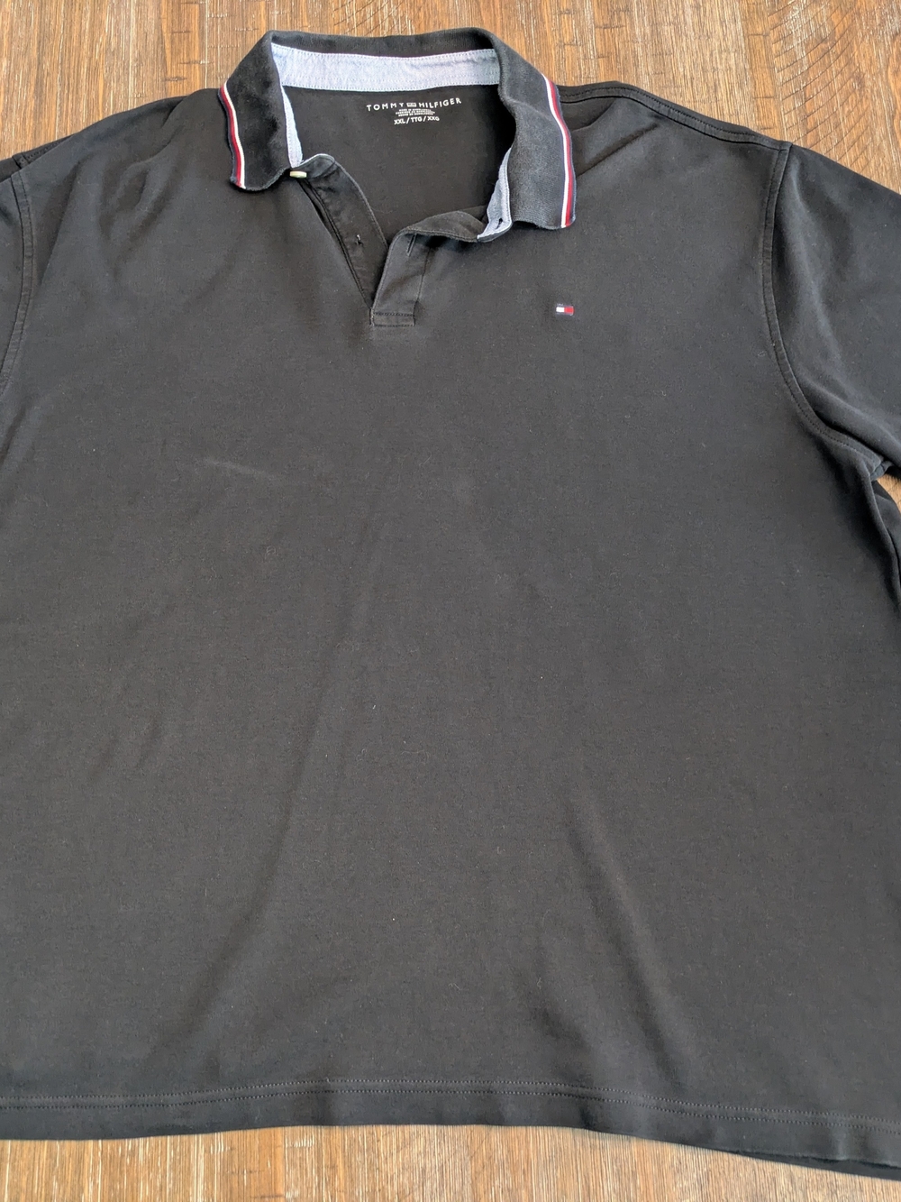 Tommy Hilfiger Men’s Black Polo with Contrast Trim
